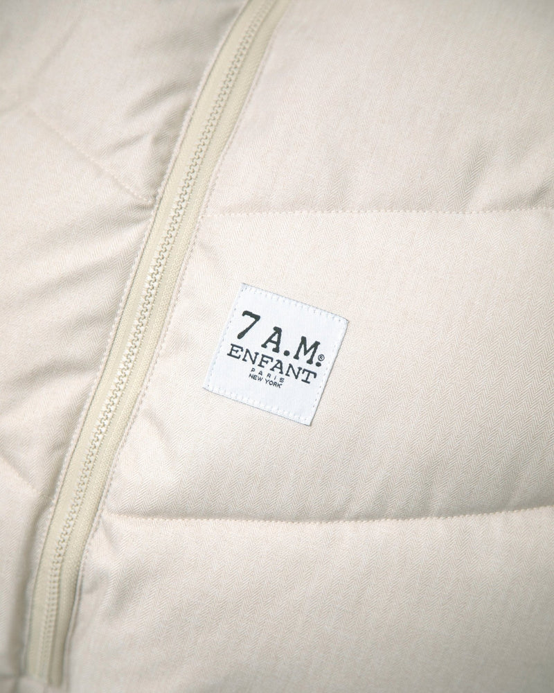 7AM - Car Seat Cocoon - Tundra Mother & Baby Heather Beige / White Faux Fur