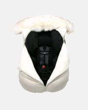 7AM - Car Seat Cocoon - Tundra Mother & Baby Heather Grey Dark / Faux Fur