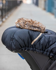 7AM - Car Seat Cocoon - Tundra Mother & Baby Heather Grey Dark / Faux Fur