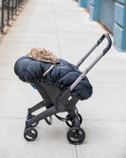 7AM - Car Seat Cocoon - Tundra Mother & Baby Heather Grey Dark / Faux Fur