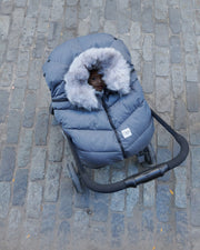 7AM - Car Seat Cocoon - Tundra Mother & Baby Heather Grey Dark / Faux Fur