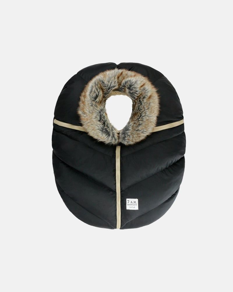 7AM - Car Seat Cocoon - Tundra Mother & Baby Heather Grey Dark / Faux Fur
