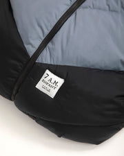 7AM - Car Seat Cover Cocoon - Black, Ash Blue - 0 - 12M Mother & Baby