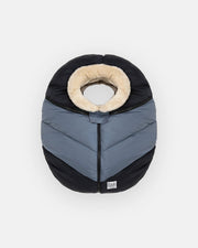 7AM - Car Seat Cover Cocoon - Black, Ash Blue - 0 - 12M Mother & Baby