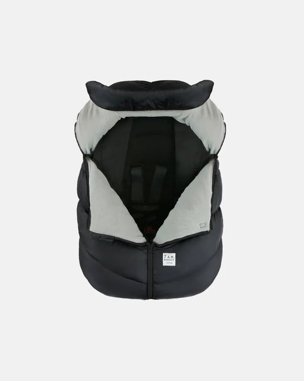 7AM - Car Seat Cover Cocoon - One Size 0 - 12M Mother & Baby Black