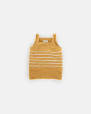 7AM - Cardigan & Camisole Set - Fuzzy Mother & Baby Amber / Ecru 6 - 9M