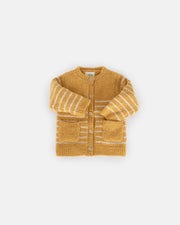7AM - Cardigan & Camisole Set - Fuzzy Mother & Baby Amber / Ecru 6 - 9M