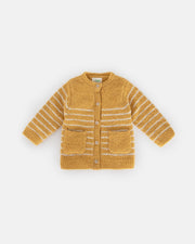 7AM - Cardigan & Camisole Set - Fuzzy Mother & Baby Amber / Ecru 6 - 9M