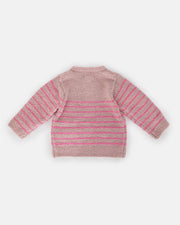 7AM - Cardigan & Camisole Set - Fuzzy Mother & Baby Ash Rose / Vivid Pink 0 - 3M