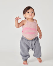 7AM - Cardigan & Camisole Set - Fuzzy Mother & Baby Ash Rose / Vivid Pink 0 - 3M