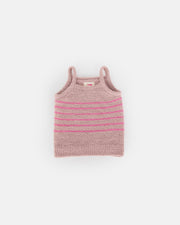 7AM - Cardigan & Camisole Set - Fuzzy Mother & Baby Ash Rose / Vivid Pink 0 - 3M