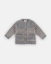7AM - Cardigan & Camisole Set - Fuzzy Mother & Baby Choco / Pecan 6 - 9M