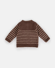 7AM - Cardigan & Camisole Set - Fuzzy Mother & Baby Choco / Pecan 6 - 9M