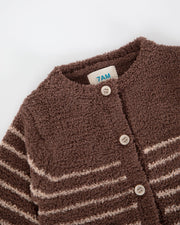 7AM - Cardigan & Camisole Set - Fuzzy Mother & Baby Choco / Pecan 6 - 9M