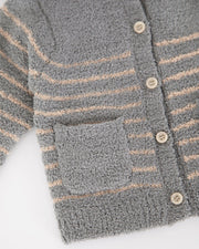 7AM - Cardigan & Camisole Set - Fuzzy Mother & Baby Gris / Pecan 0 - 3M
