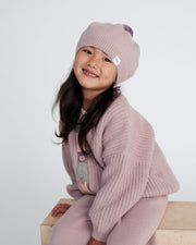 7AM - Cardigan Chunky Apparel & Accessories Ash Rose 6 - 12M