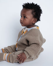 7AM - Cardigan Chunky Apparel & Accessories Olive 6 - 12M