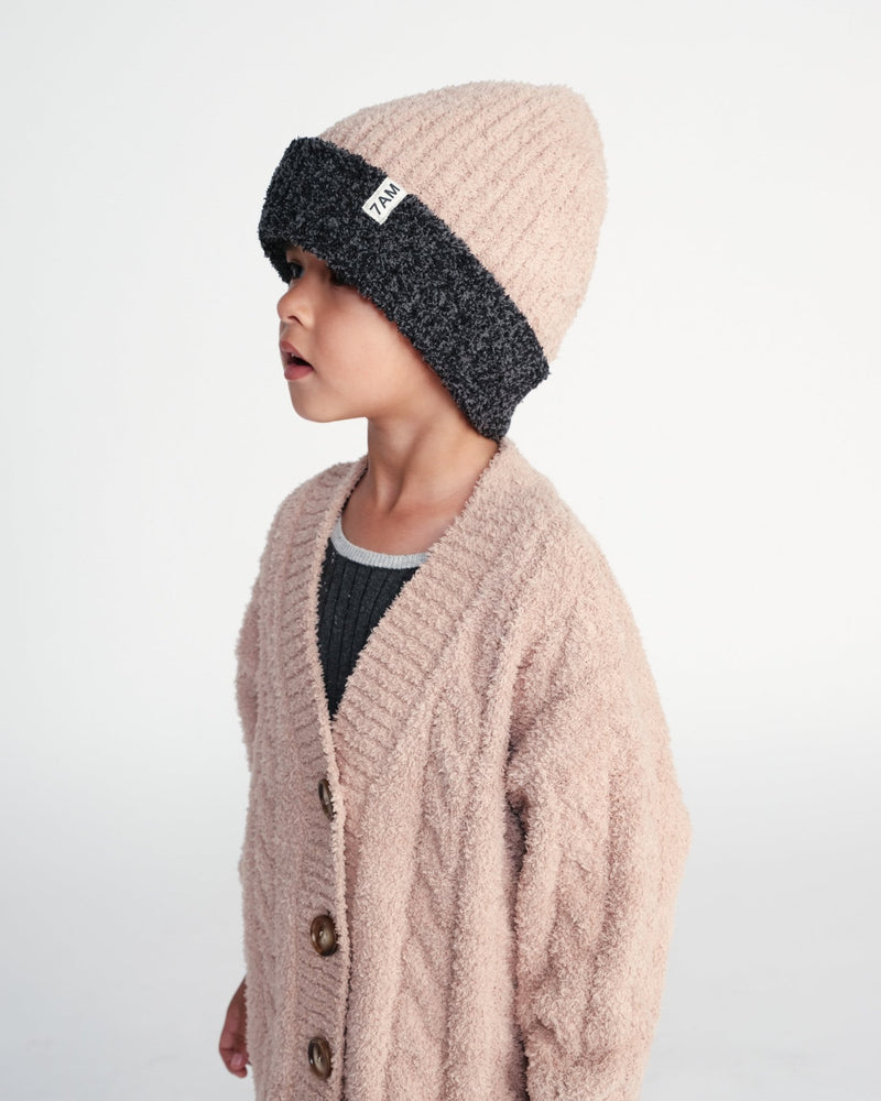 7AM - Cardigan - Fuzzy Mother & Baby Pecan 6 - 9M