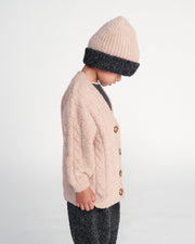 7AM - Cardigan - Fuzzy Mother & Baby Pecan 6 - 9M