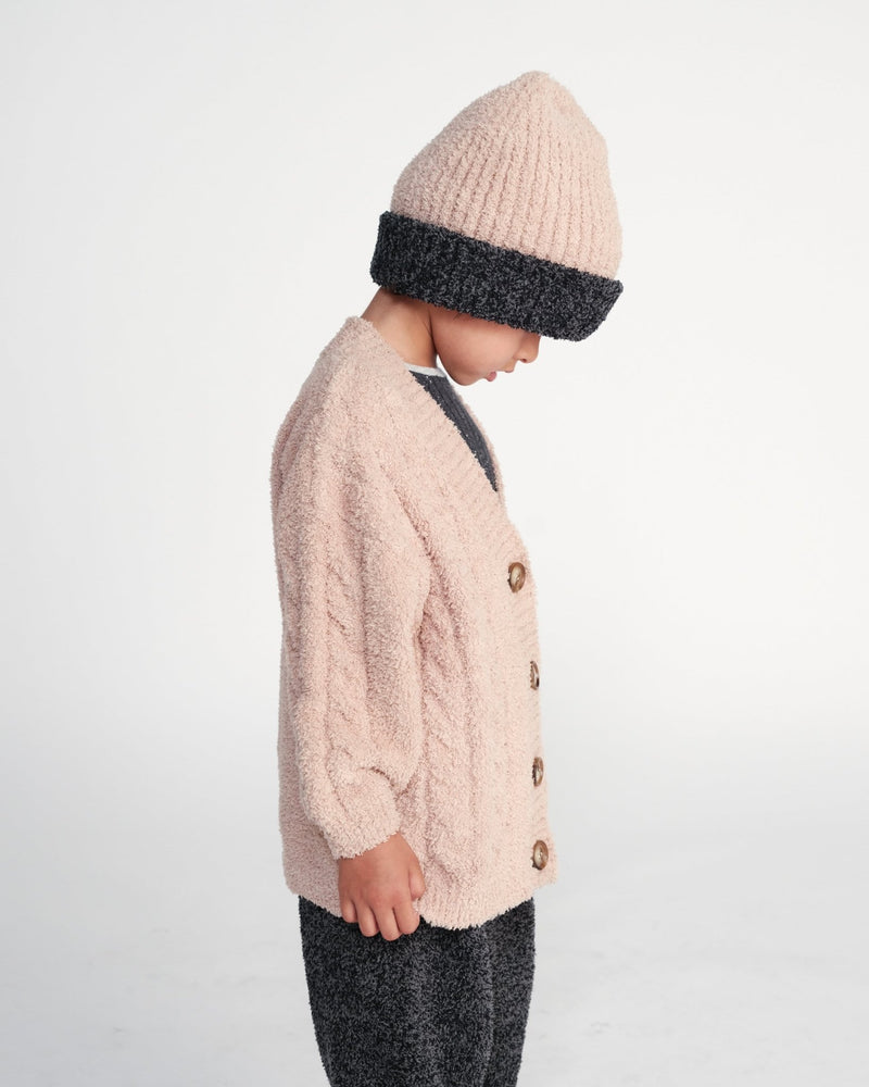 7AM - Cardigan - Fuzzy Mother & Baby Pecan 6 - 9M