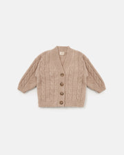 7AM - Cardigan - Fuzzy Mother & Baby Pecan 6 - 9M