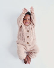 7AM - Cardigan - Fuzzy Mother & Baby Pecan 6 - 9M