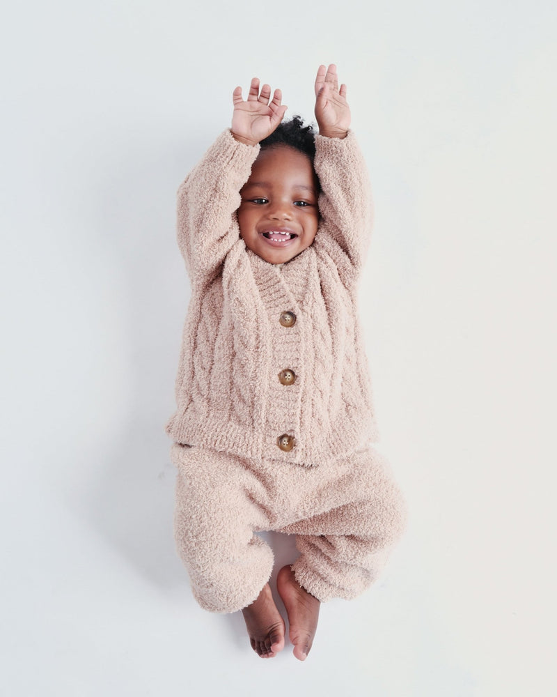 7AM - Cardigan - Fuzzy Mother & Baby Pecan 6 - 9M