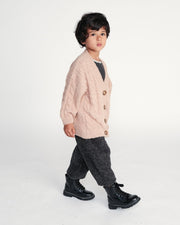 7AM - Cardigan - Fuzzy Mother & Baby Pecan 6 - 9M