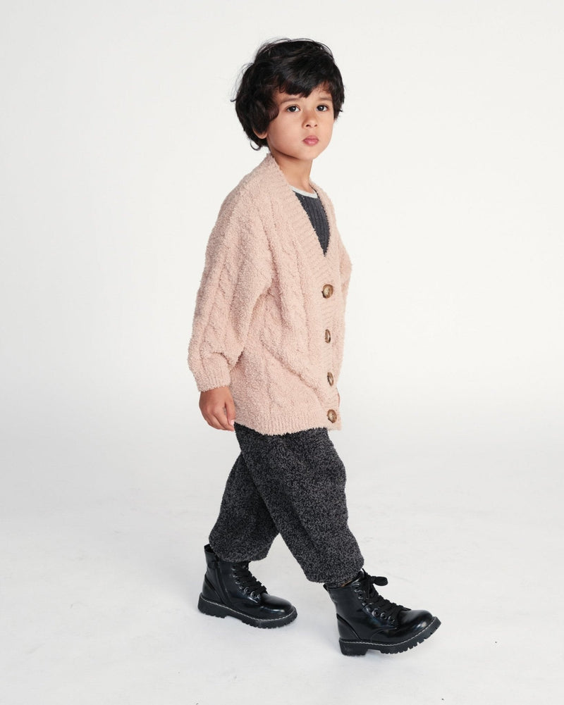 7AM - Cardigan - Fuzzy Mother & Baby Pecan 6 - 9M