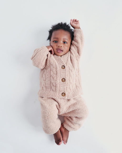 7AM - Cardigan - Fuzzy Mother & Baby Pecan 6 - 9M