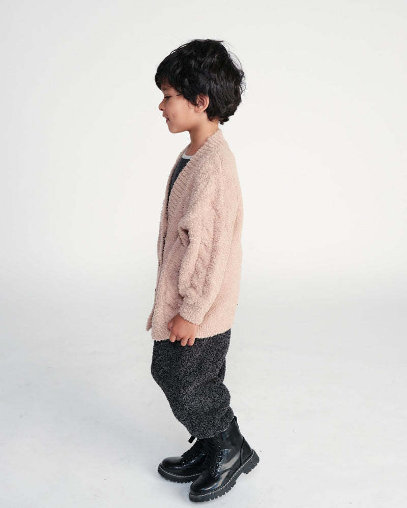 7AM - Cardigan - Fuzzy Mother & Baby Pecan 6 - 9M