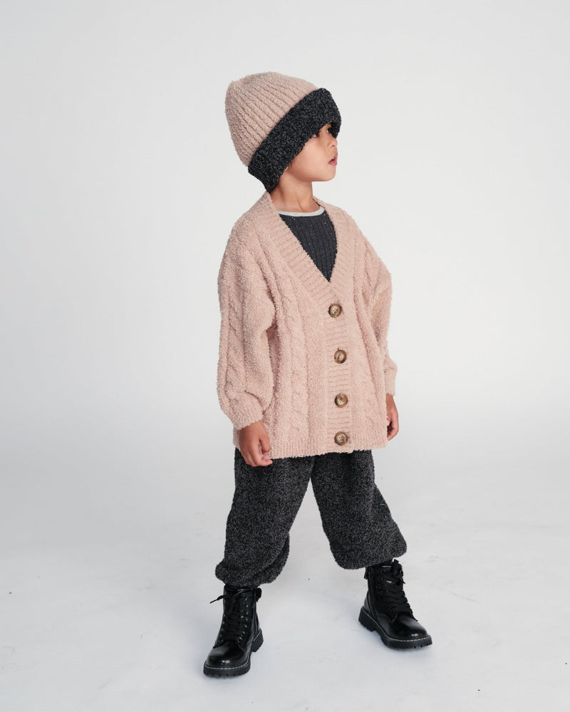 7AM - Cardigan - Fuzzy Mother & Baby Pecan 6 - 9M