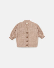 7AM - Cardigan - Fuzzy Mother & Baby Pecan 6 - 9M