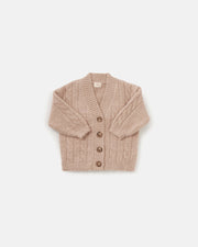 7AM - Cardigan - Fuzzy Mother & Baby Pecan 6 - 9M