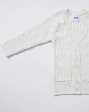 7AM - Cardigan - Ribbed Mother & Baby Seashell 12 - 18M