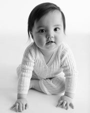 7AM - Cardigan - Ribbed Mother & Baby Seashell 12 - 18M