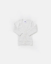7AM - Cardigan - Ribbed Mother & Baby Seashell 12 - 18M