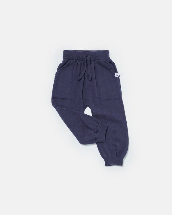7AM - Cotton Joggers - Ribbed Mother & Baby White 0 - 3M