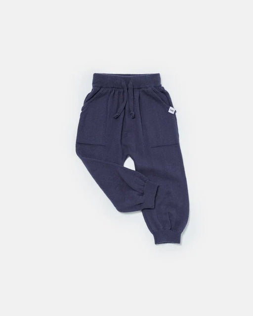 7AM - Cotton Joggers - Ribbed Mother & Baby White 0 - 3M