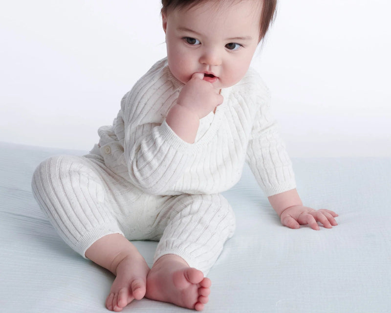 7AM - Cotton Leggings - Ribbed Mother & Baby Navy 0 - 3M