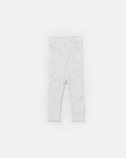 7AM - Cotton Leggings - Ribbed Mother & Baby White 0 - 3M