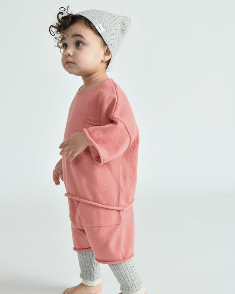 7AM - Cotton Slouchy Shorts | Baby & Toddler Shorts Apparel & Accessories Heather Grey 6 - 12M