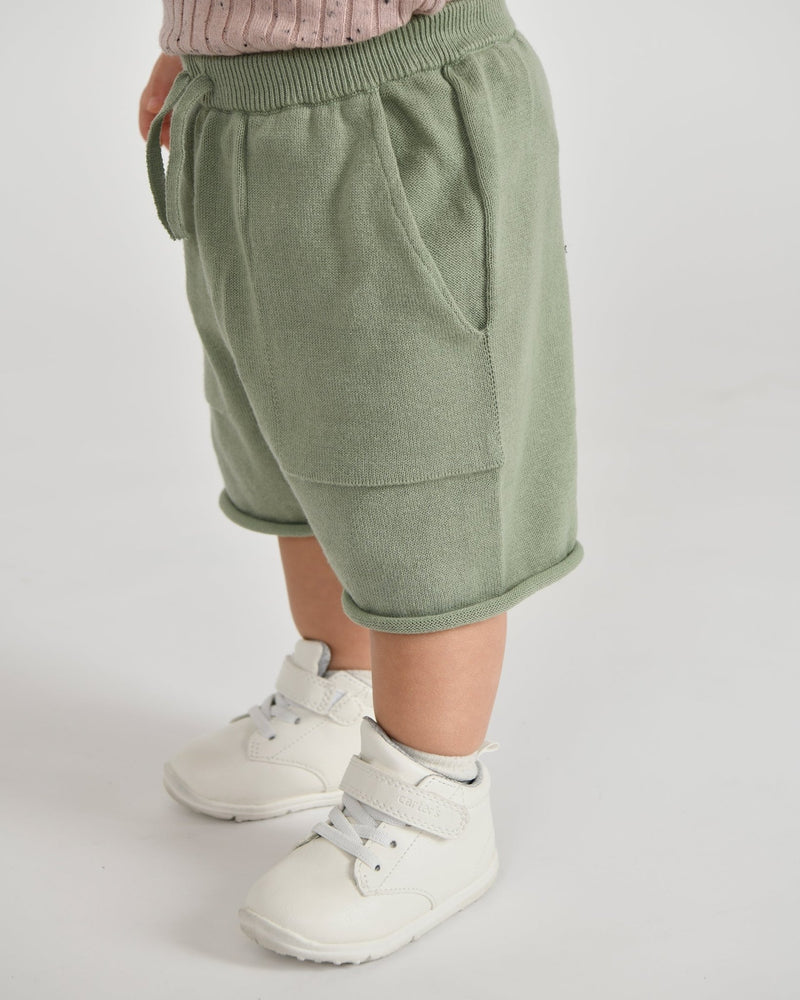 7AM - Cotton Slouchy Shorts | Baby & Toddler Shorts Apparel & Accessories Heather Grey 6 - 12M