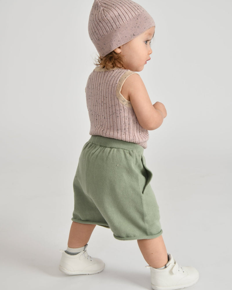 7AM - Cotton Slouchy Shorts | Baby & Toddler Shorts Apparel & Accessories Heather Grey 6 - 12M