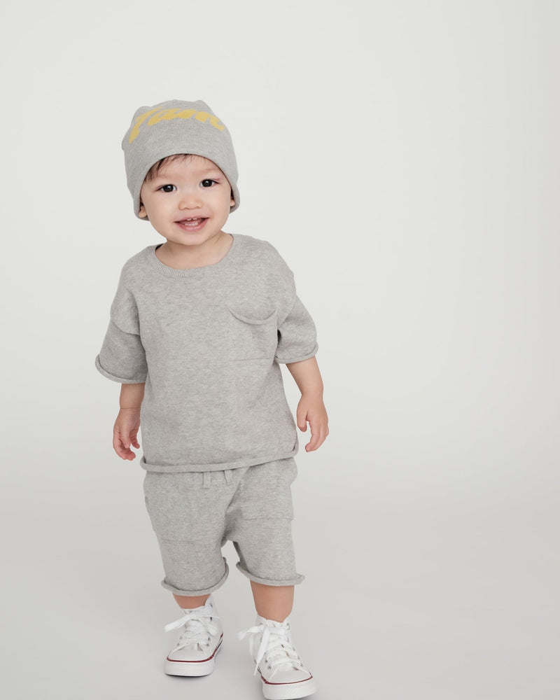 7AM - Cotton Slouchy Shorts | Baby & Toddler Shorts Apparel & Accessories Heather Grey 6 - 12M