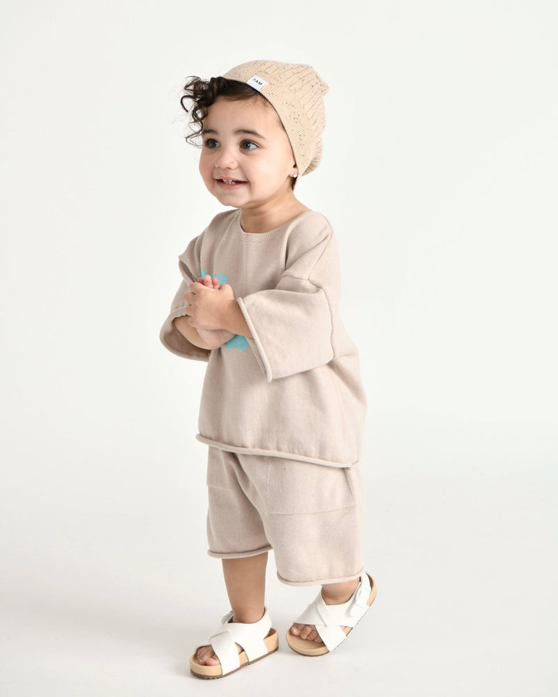 7AM - Cotton Slouchy Shorts | Baby & Toddler Shorts Apparel & Accessories Heather Grey 6 - 12M
