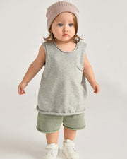 7AM - Cotton Slouchy Shorts | Baby & Toddler Shorts Apparel & Accessories Heather Grey 6 - 12M
