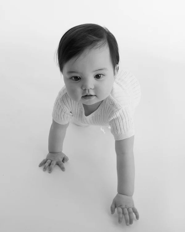 7AM - Cotton Tee - Ribbed Mother & Baby Navy 0 - 3M