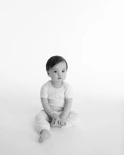 7AM - Cotton Tee - Ribbed Mother & Baby Navy 0 - 3M