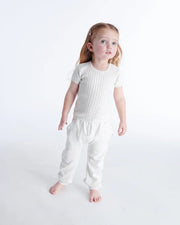 7AM - Cotton Tee - Ribbed Mother & Baby Navy 0 - 3M